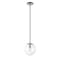 Z-Lite Parsons 1 Light Pendant, Matte Black & Clear 477P10-MB-BN - alternate 7